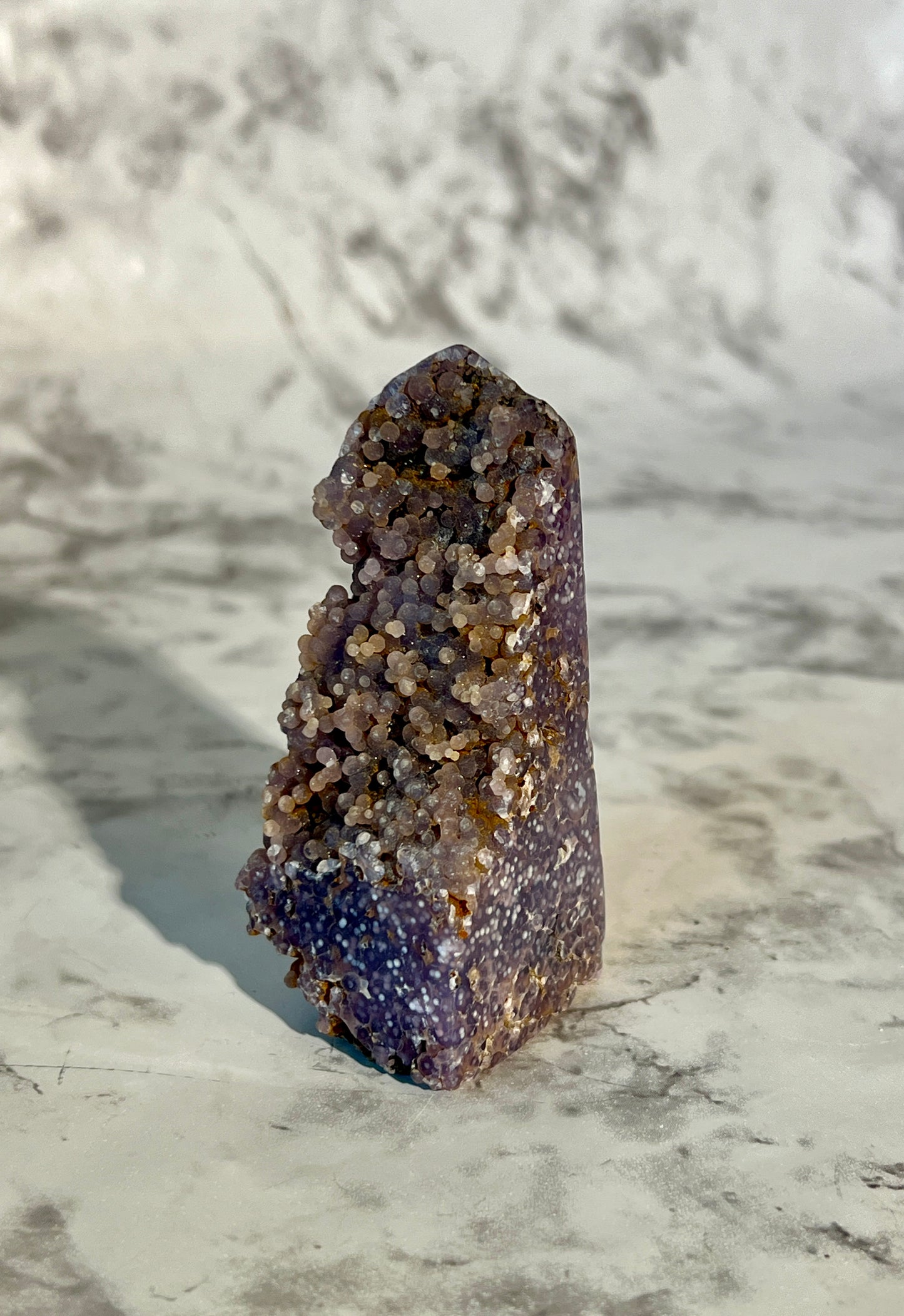 Grape Agate Specimen Tower