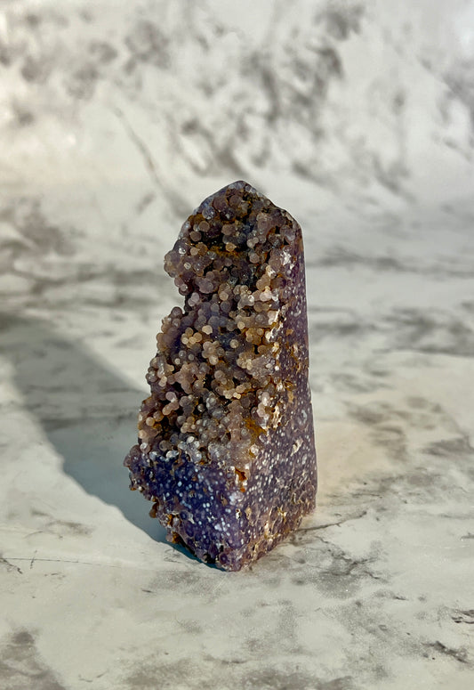 Grape Agate Specimen Tower