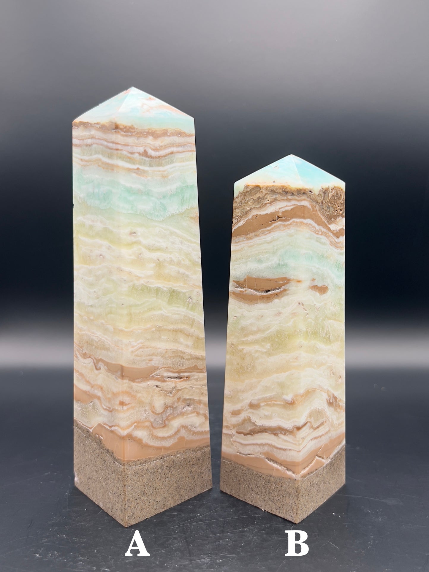 Caribbean & Lemon Calcite Tower