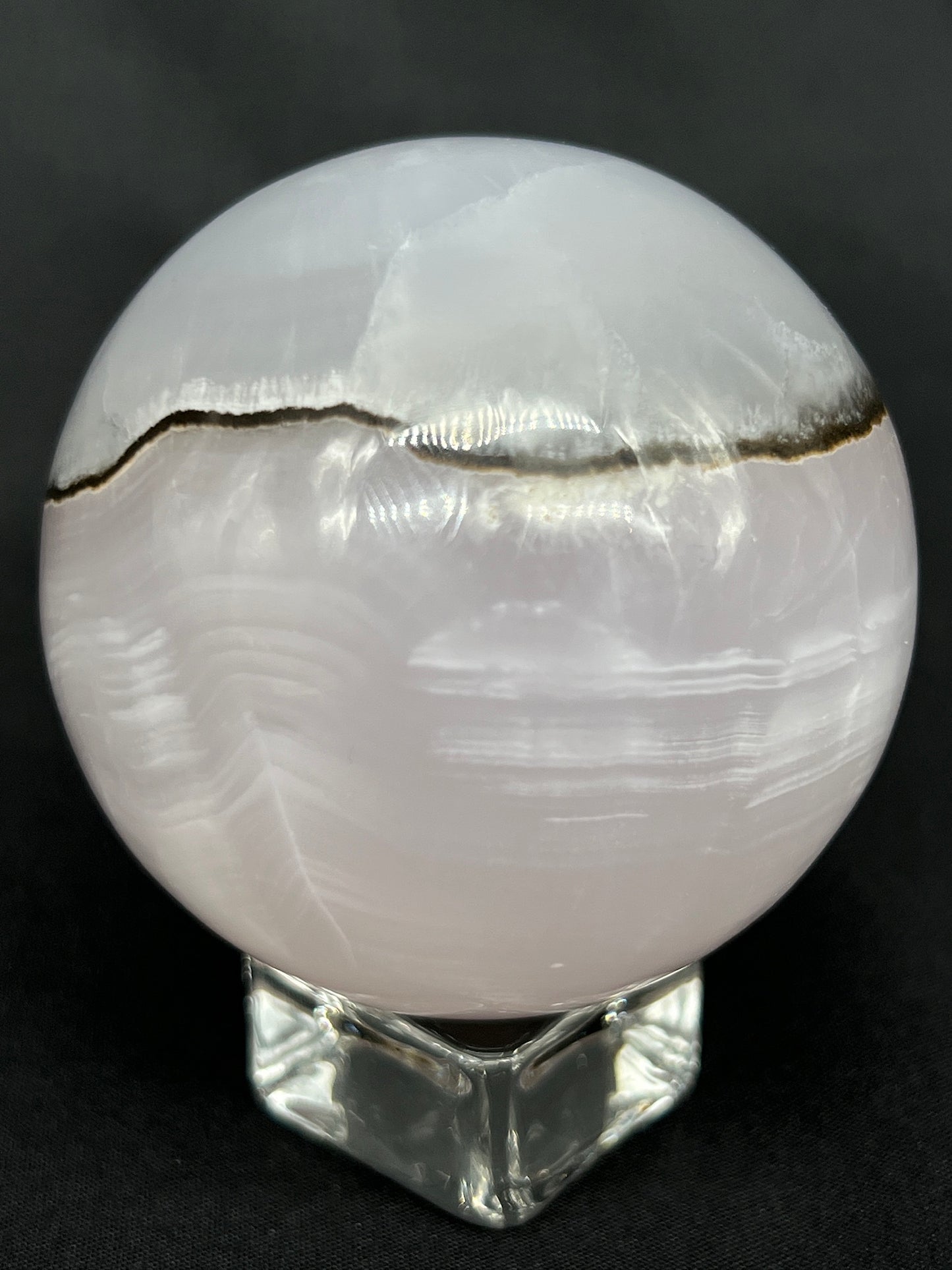 UV-Reactive Smokey-Pink Mangano Sphere