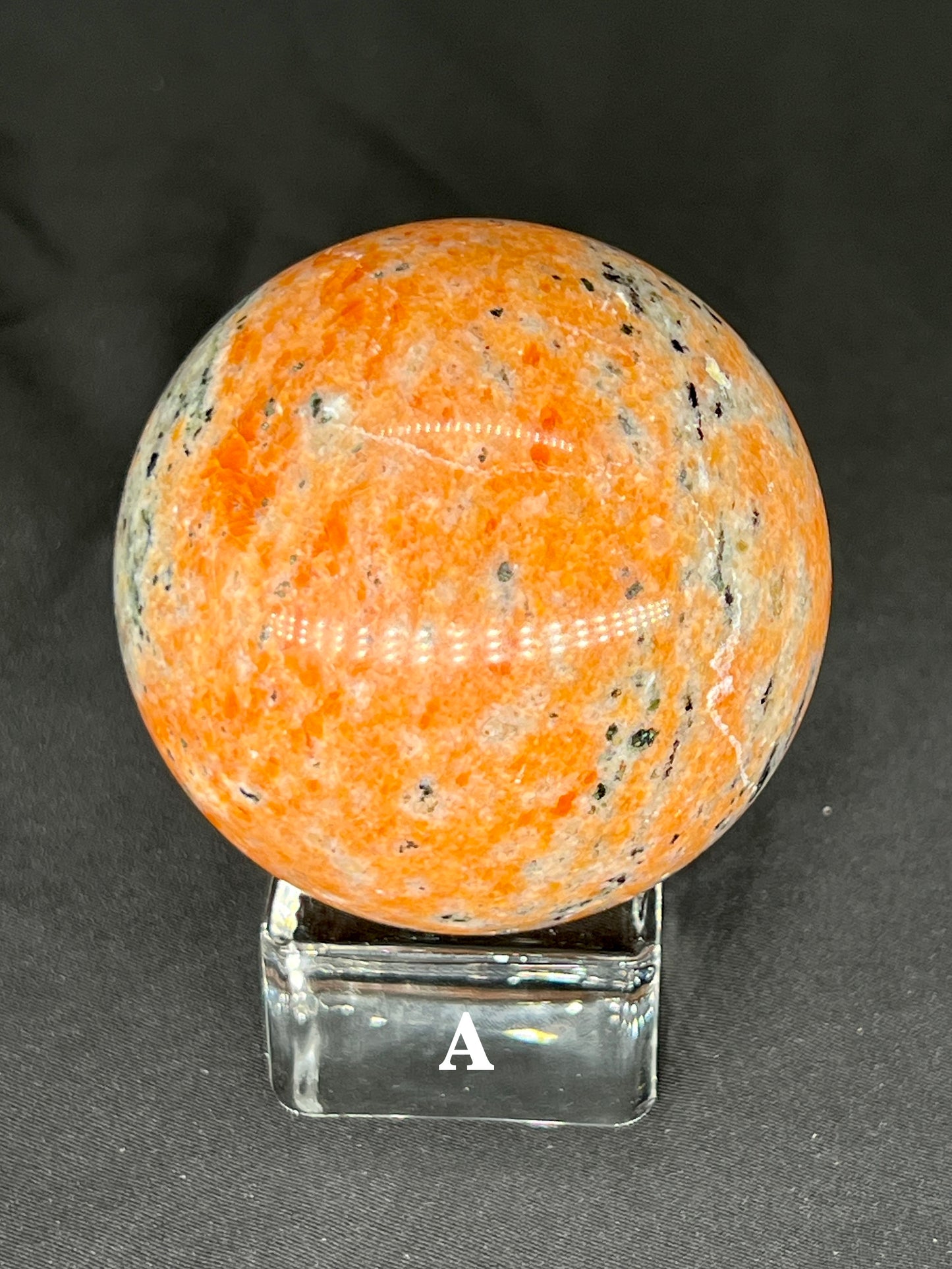 Sunstone with Apatite Sphere