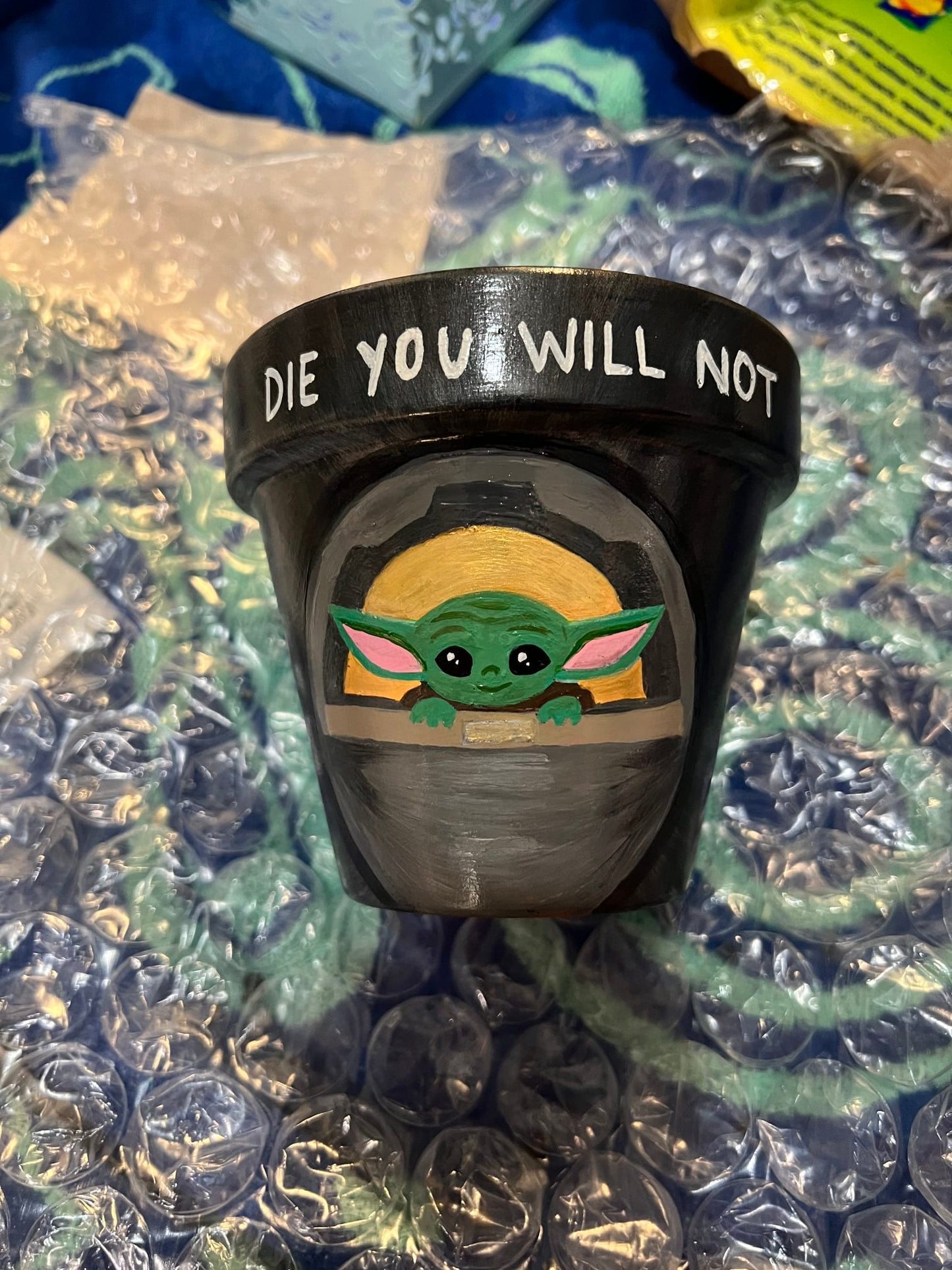 Baby Yoda Hand-painted Pot