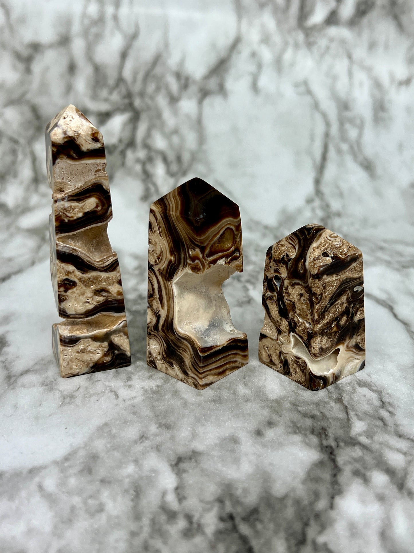 Chocolate Calcite Small Tower