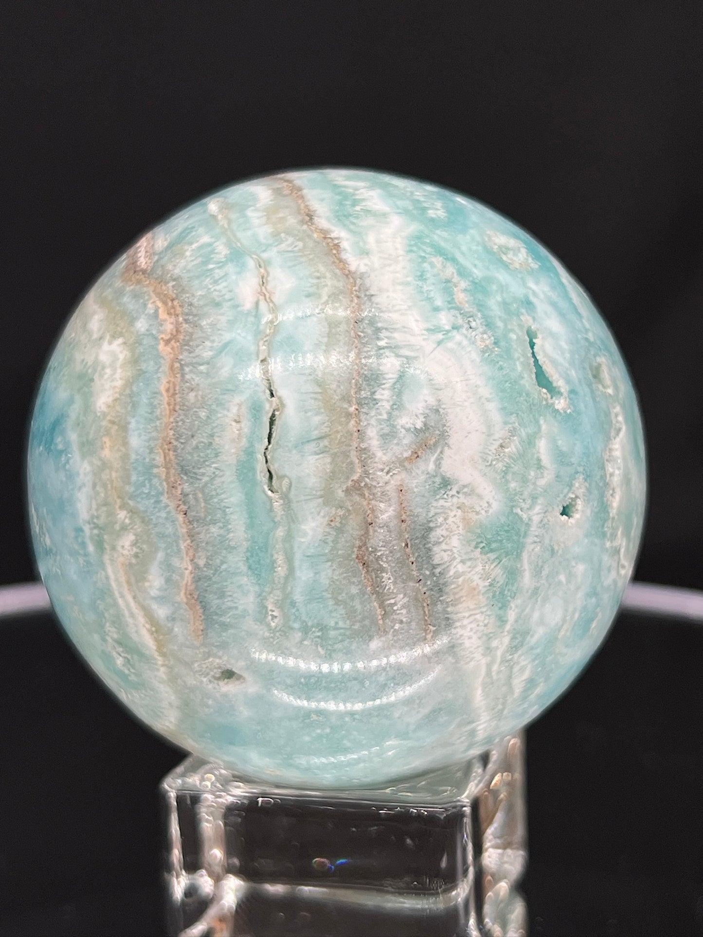 Blue Aragonite & Smithsonite Sphere