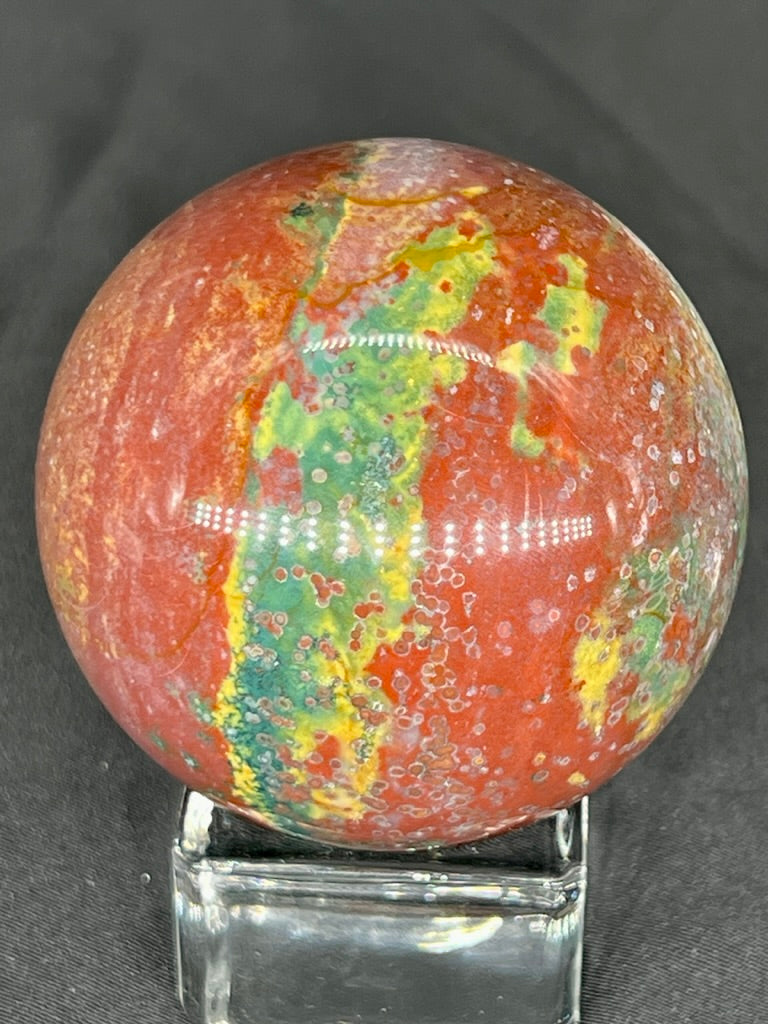 Orbicular Ocean Jasper Sphere