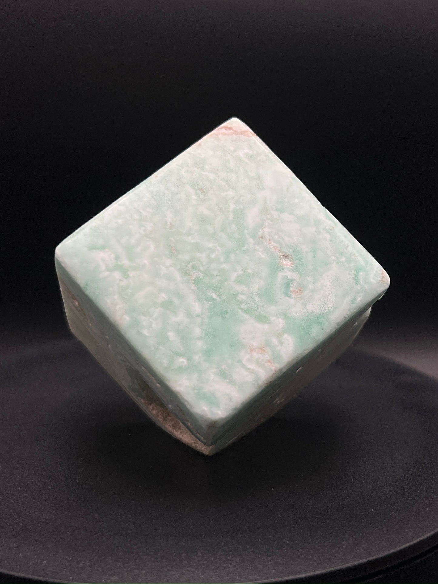 Blue Aragonite Cube Carving