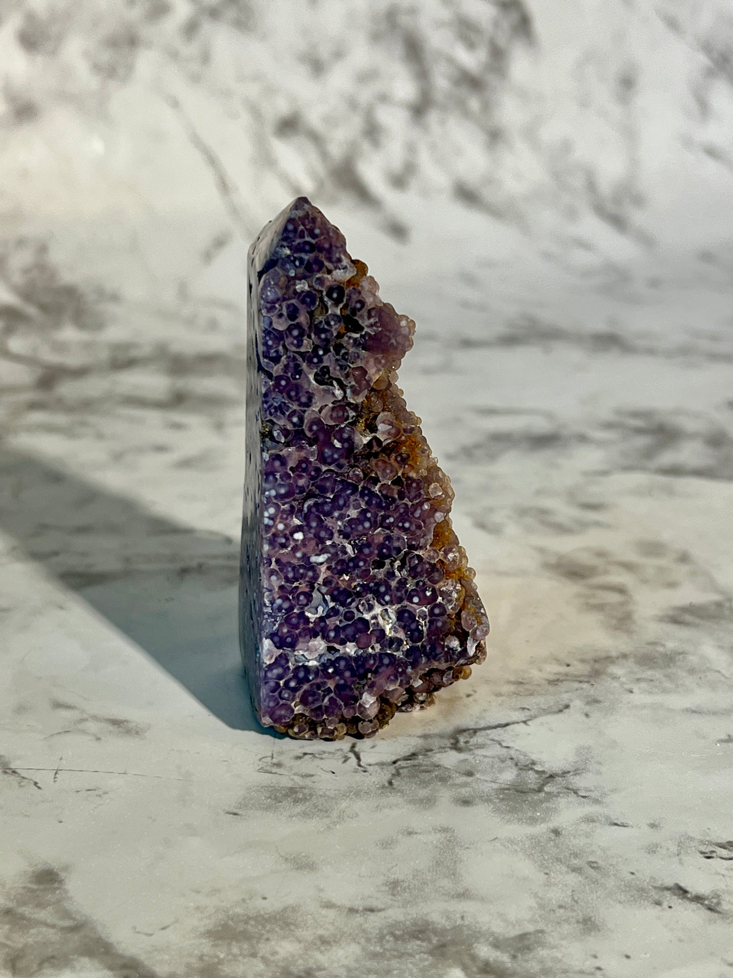 Grape Agate Specimen Tower