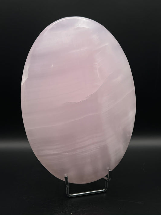 UV-Reactive Pink Mangano Extra Large Palm Stone