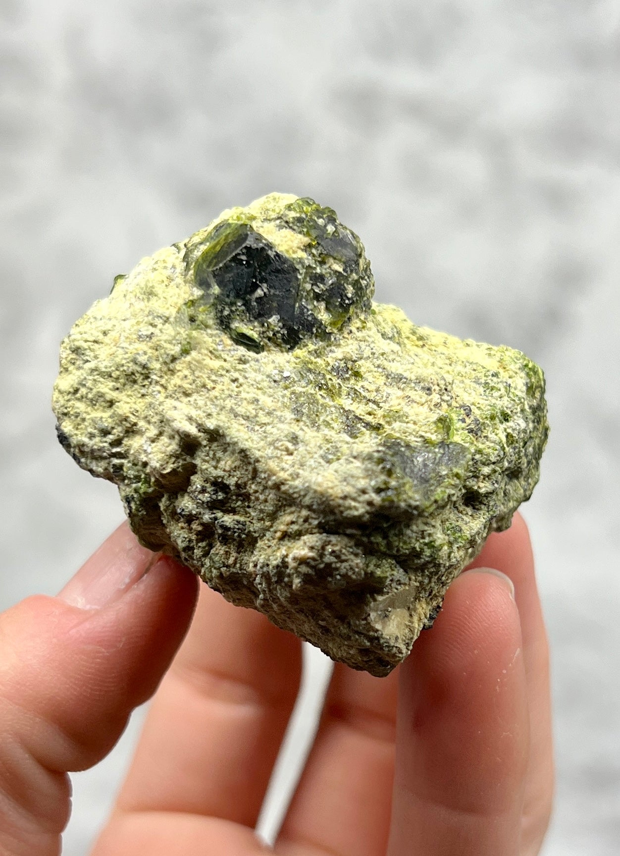 Green Garnet Specimen