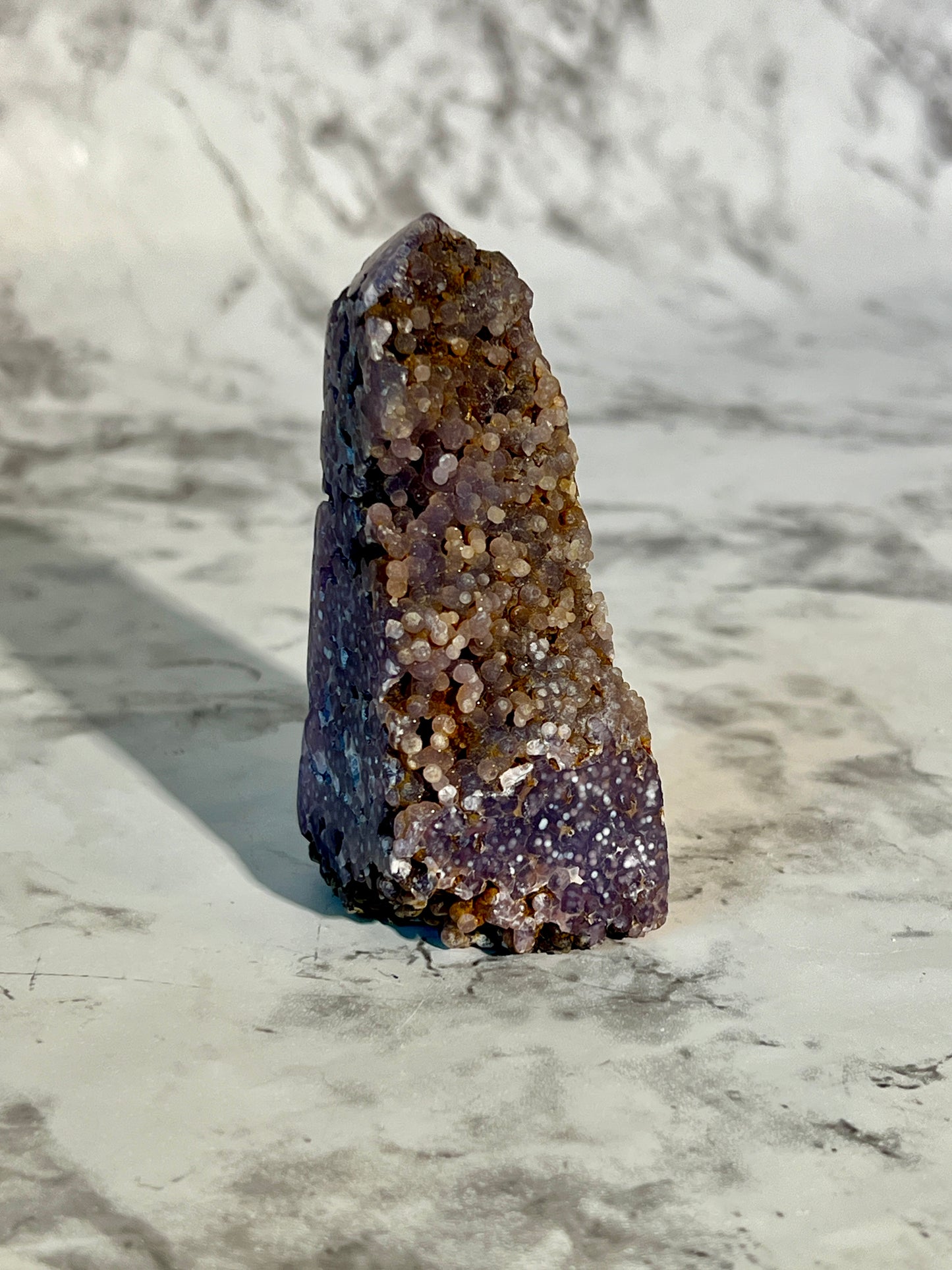 Grape Agate Specimen Tower