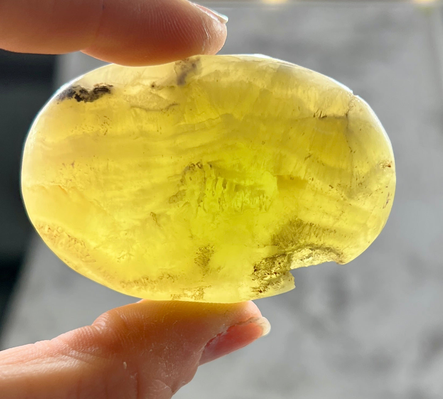 Brucite Palm Stone