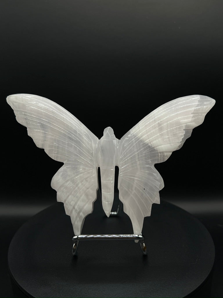 UV Reactive Pink Mangano Butterfly Carving