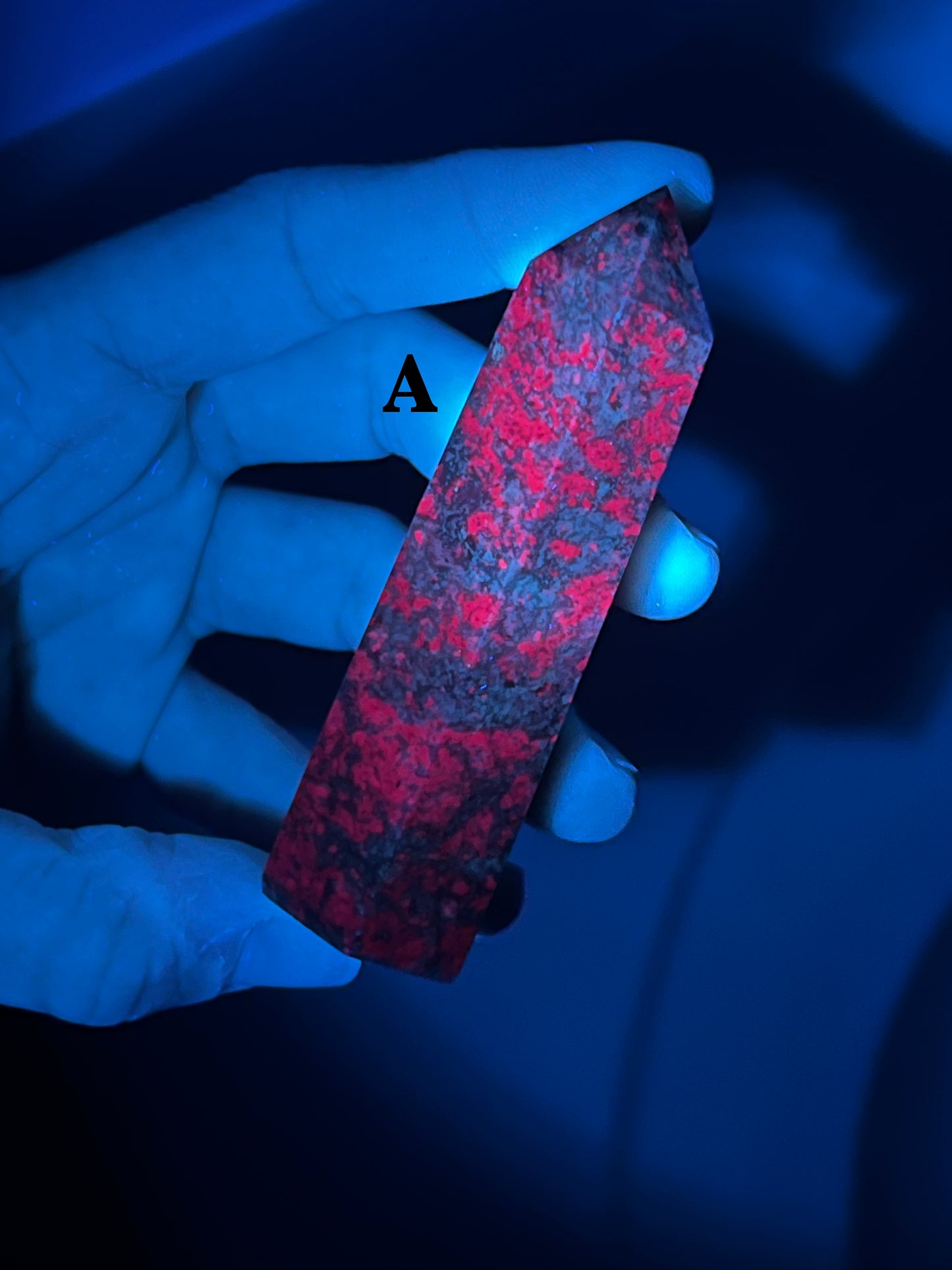 UV-Reactive Ruby Fuchsite Point