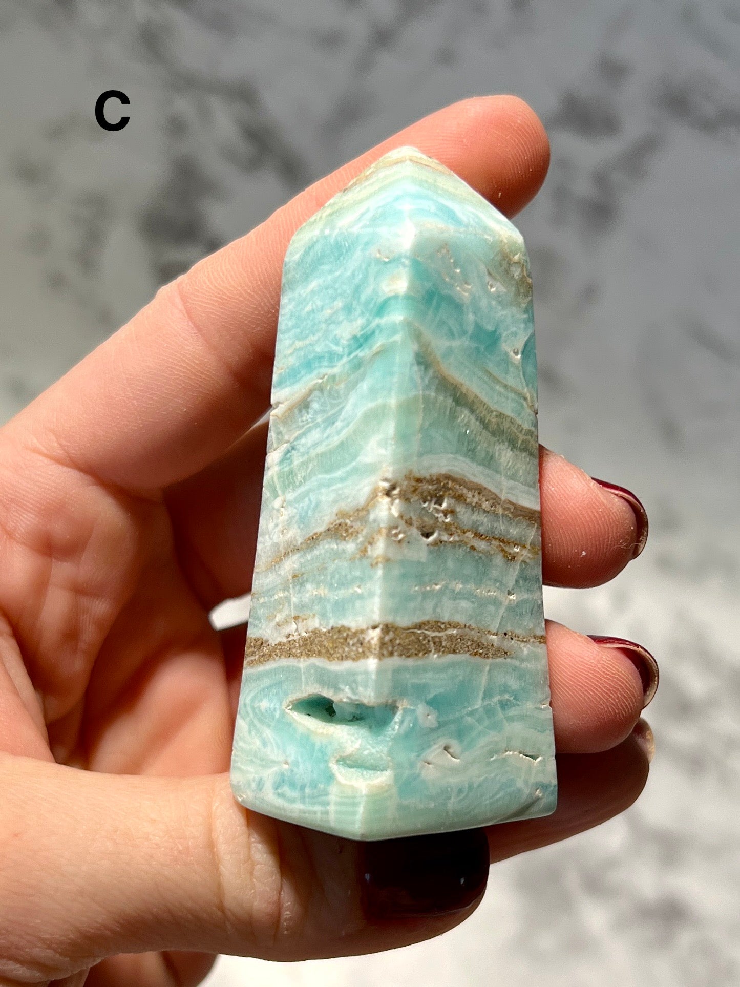 Blue Aragonite Tower