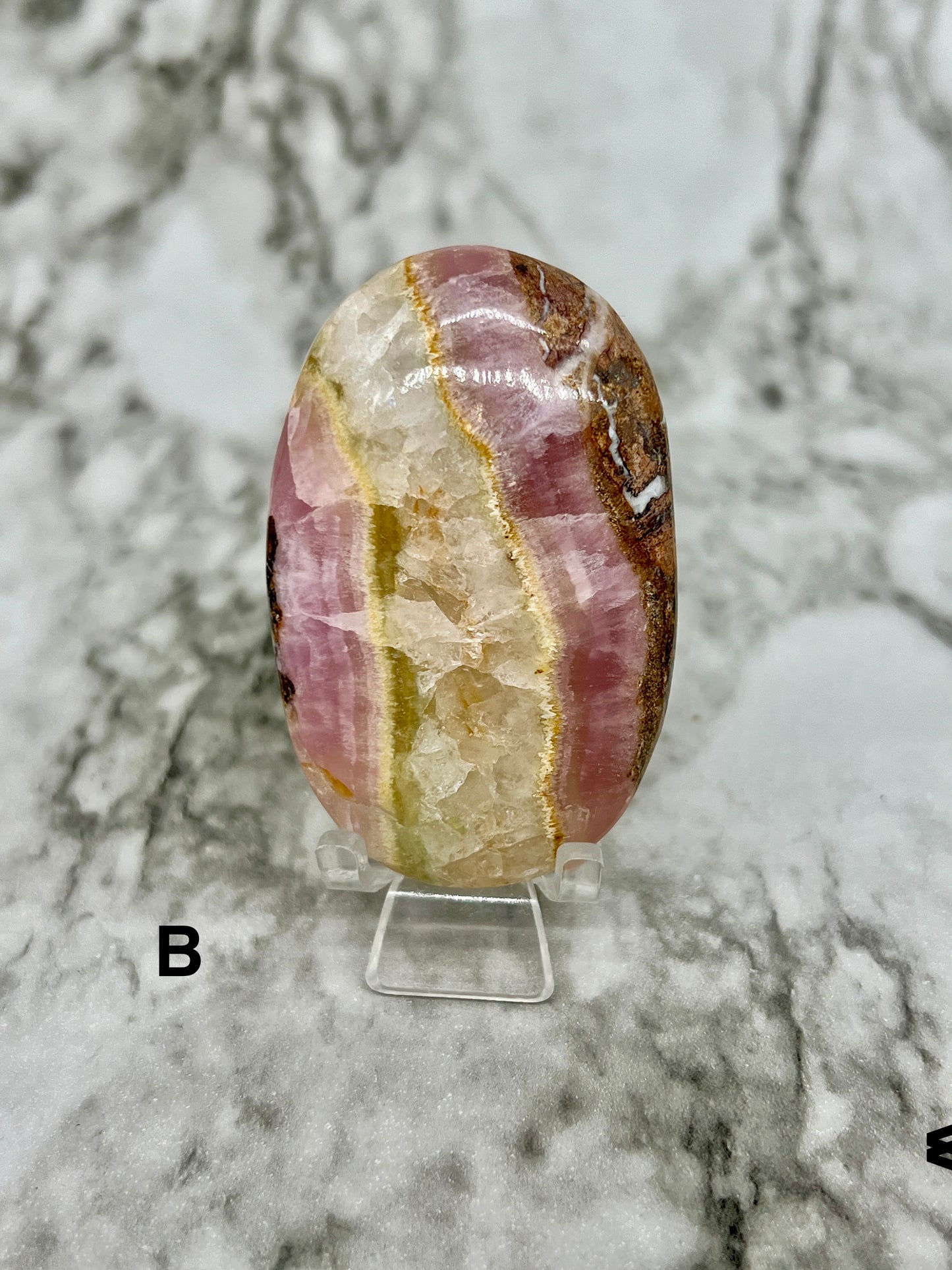 Pink Aragonite Palm Stone ✨ Rare find ✨