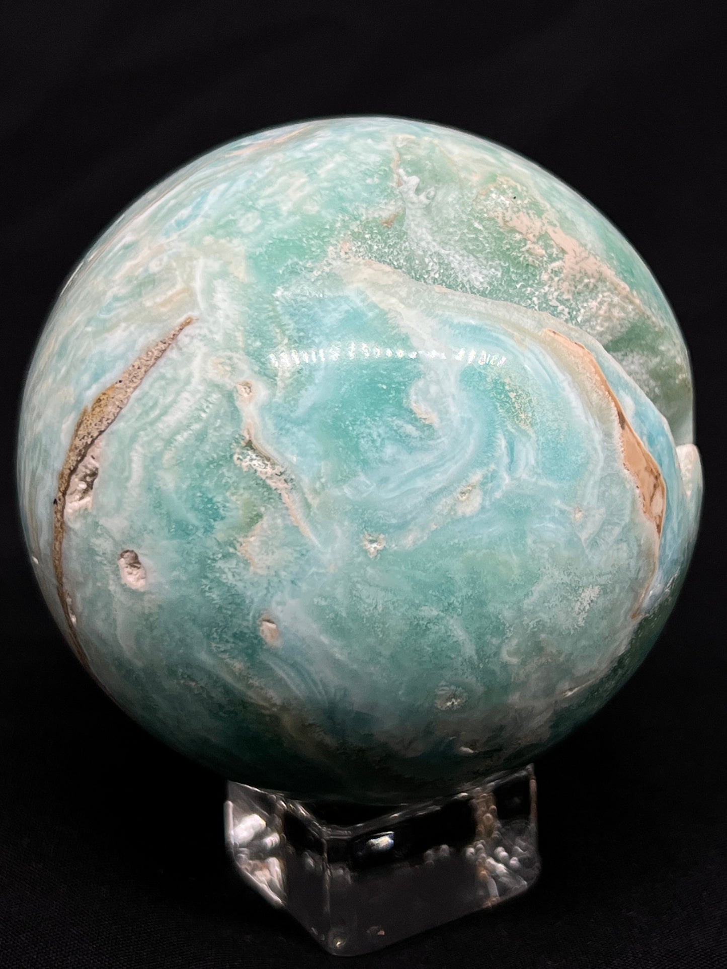 Blue Aragonite & Smithsonite Sphere