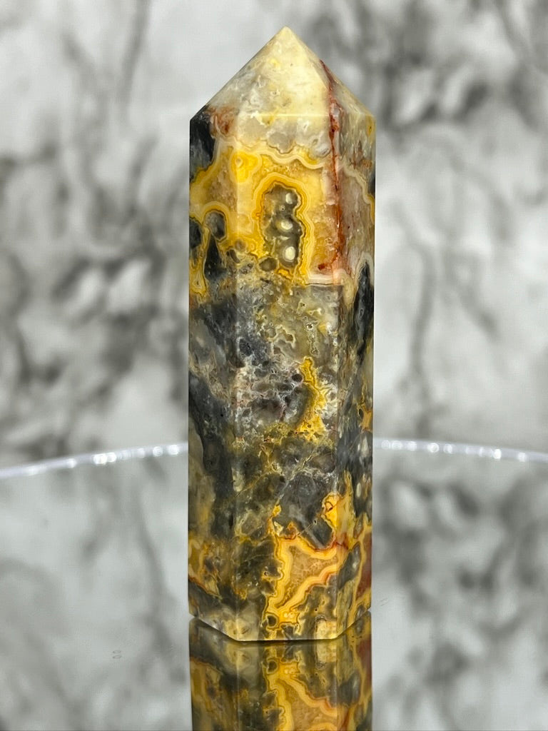 Yellow Crazy Lace Agate Point