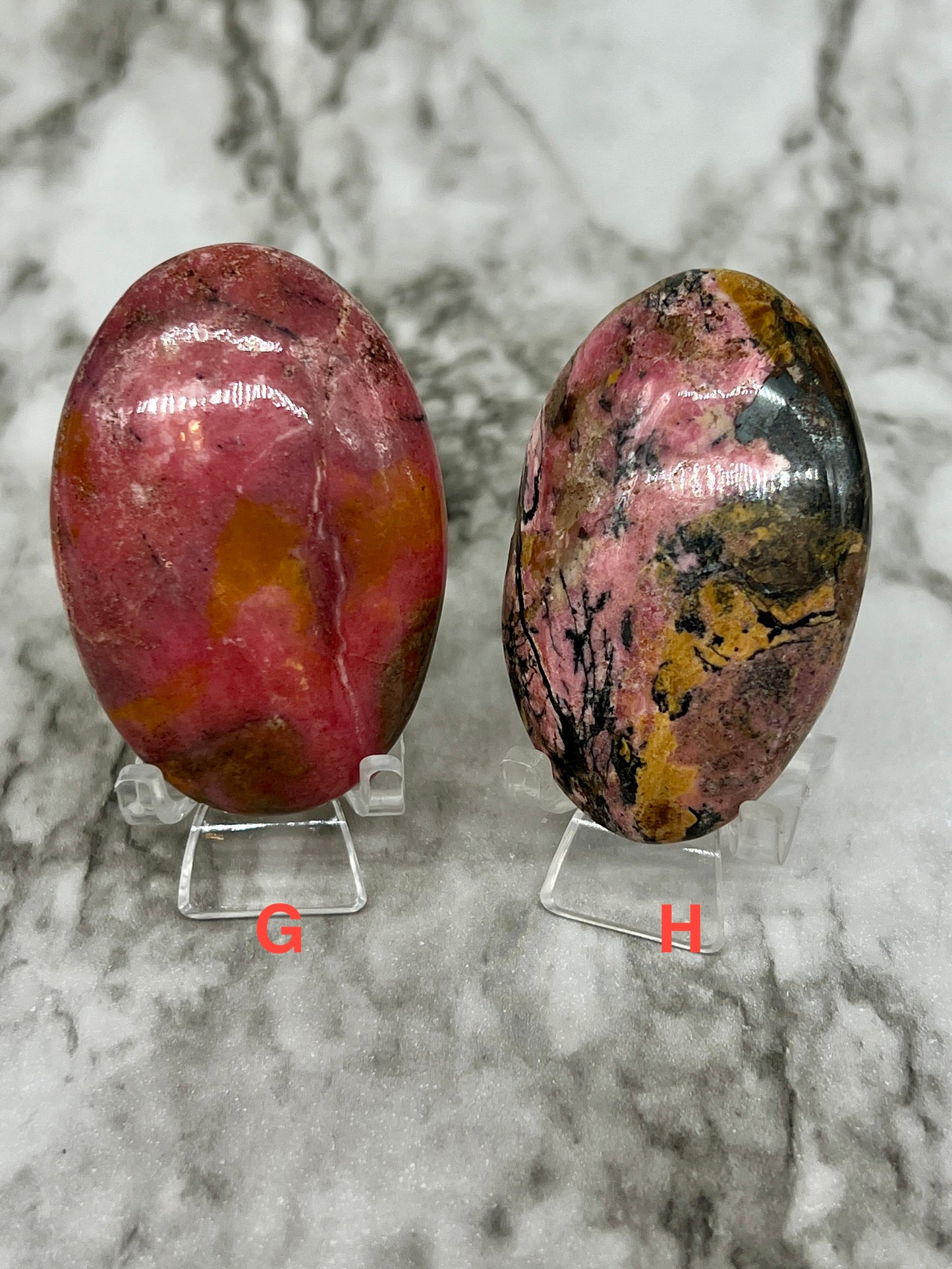 Rhodonite Palm Stone