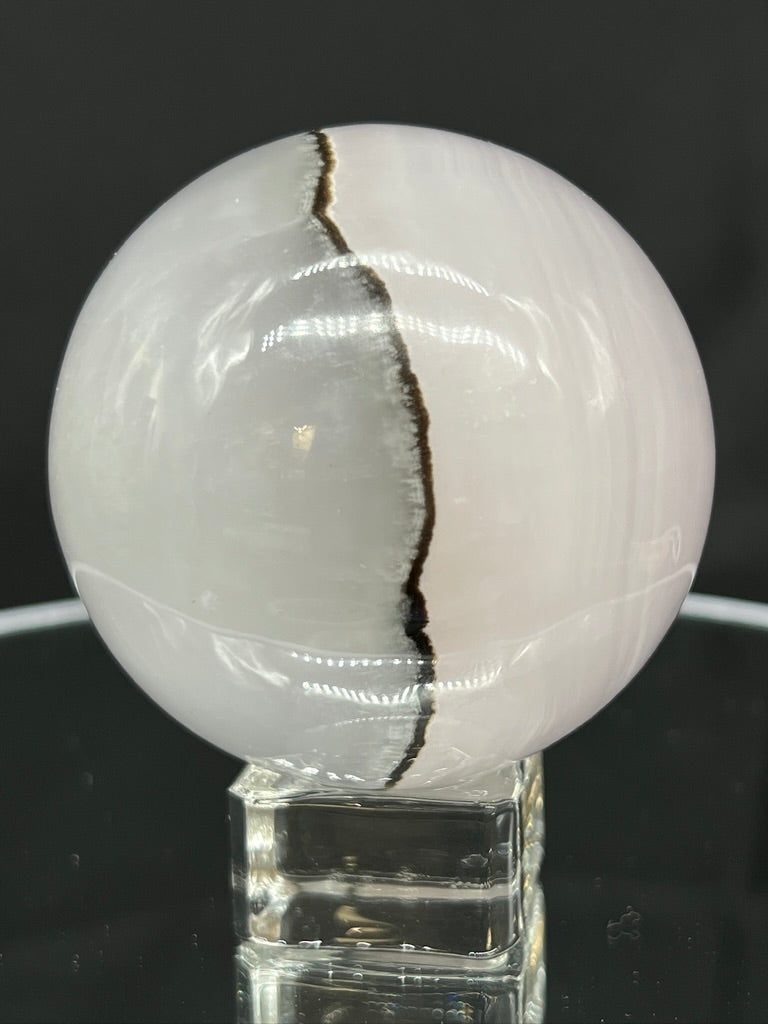 UV-Reactive Smokey-Pink Mangano Sphere