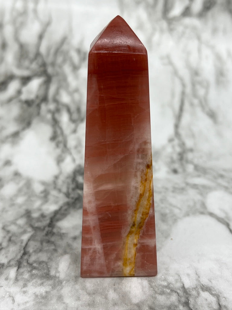 Rose Calcite Tower