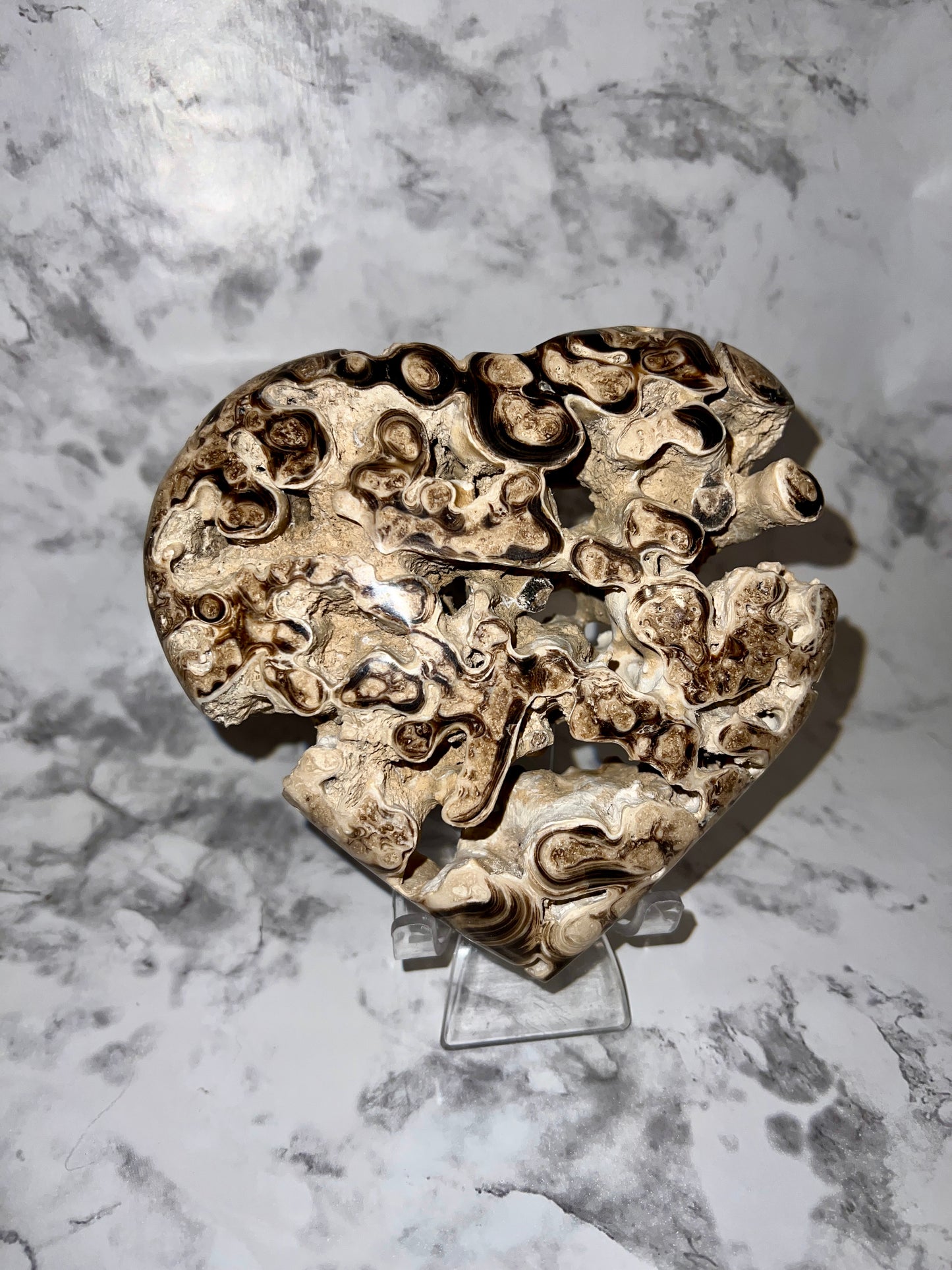 Chocolate Calcite XL Heart