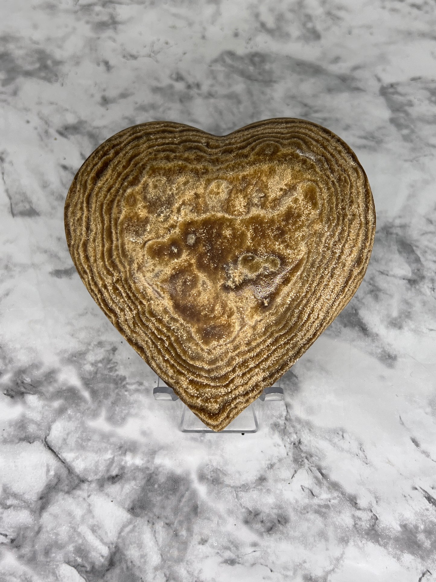 Chocolate Calcite Heart Bowl