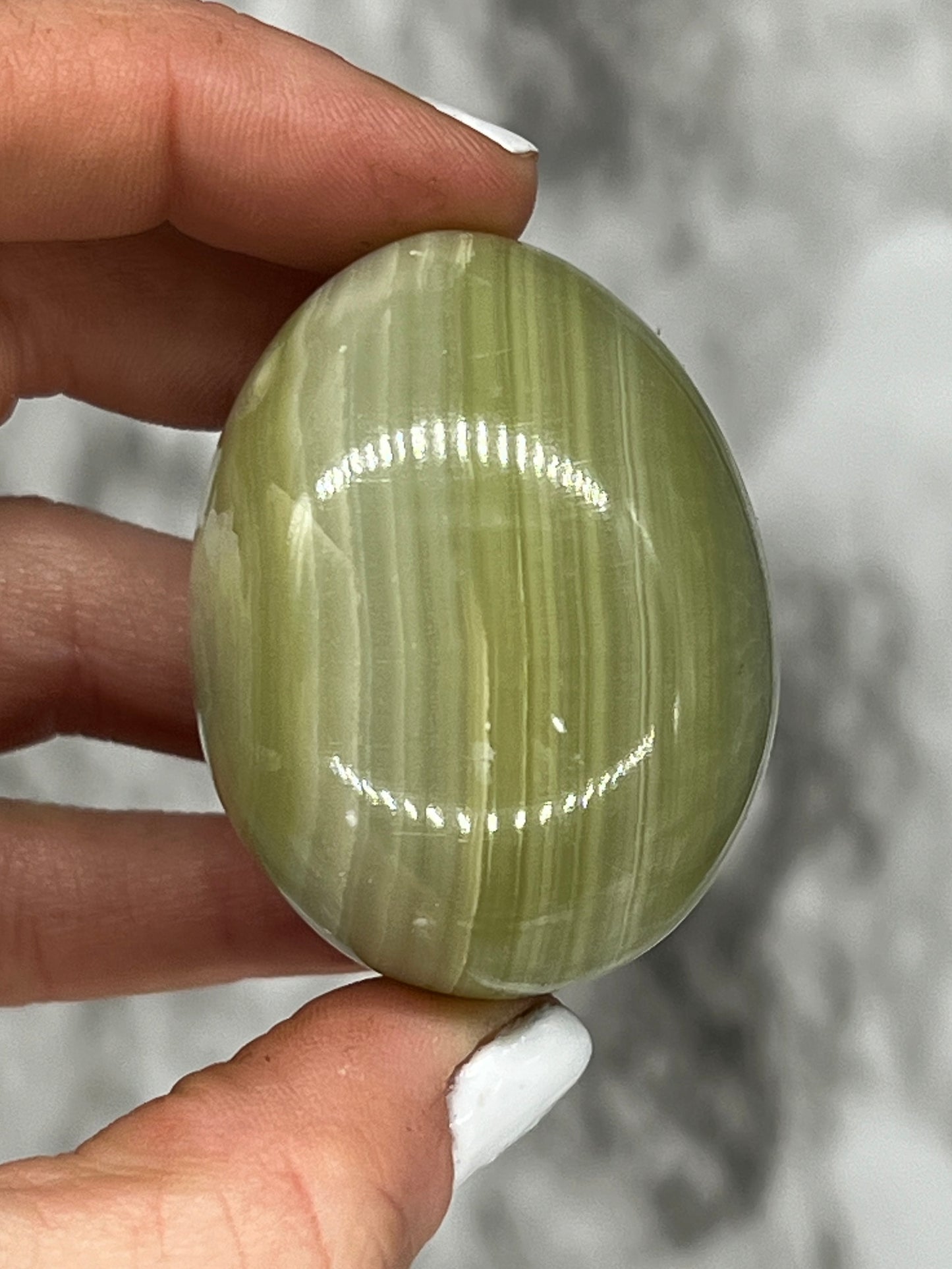 Green Onyx Egg Carving