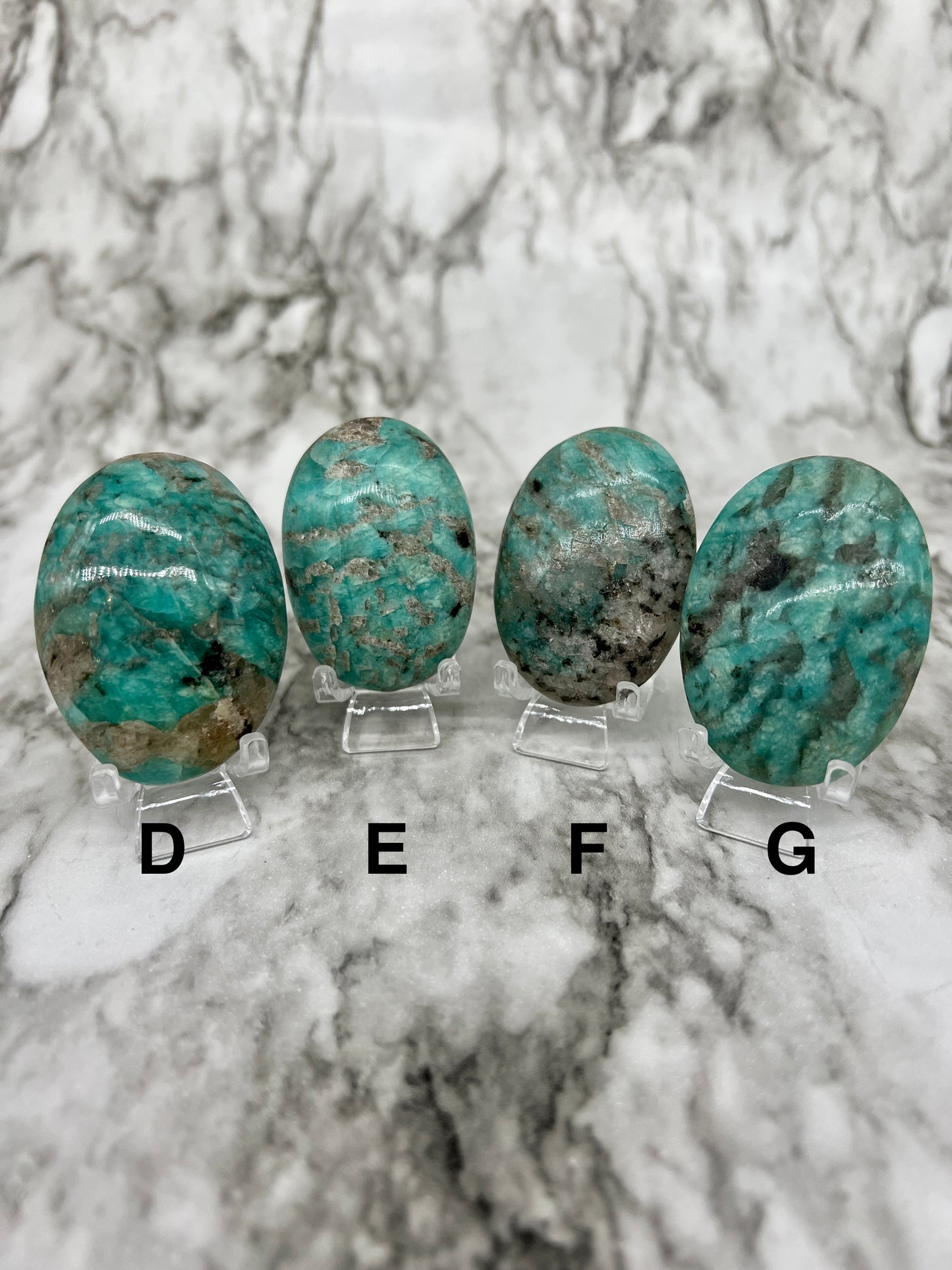 Amazonite & Smokey Quartz Palm Stone