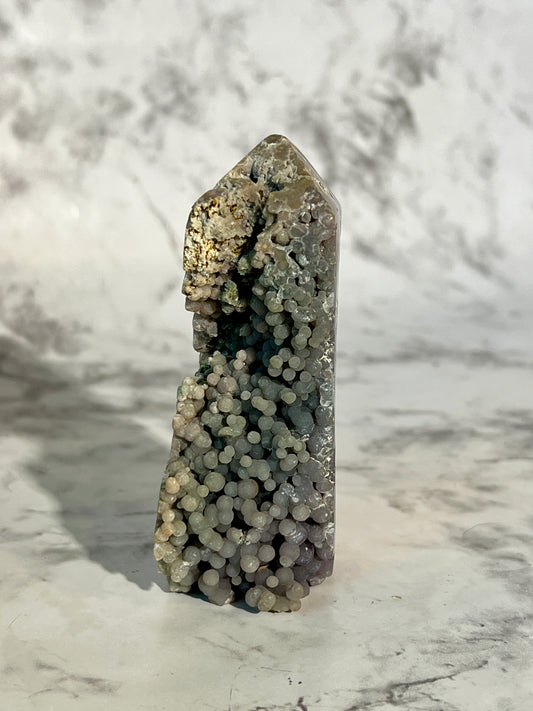 Grape Agate Specimen Tower