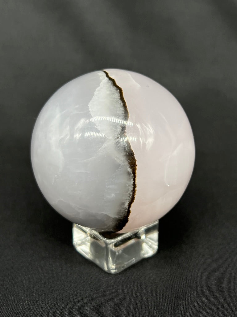 UV-Reactive Smokey-Pink Mangano Sphere