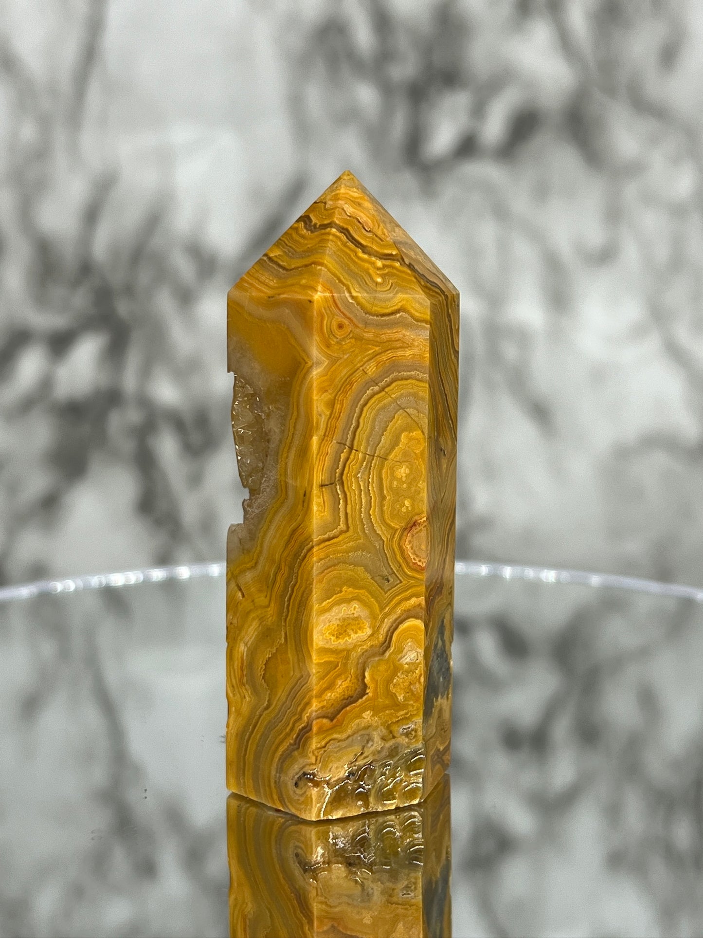 Yellow Crazy Lace Agate Point