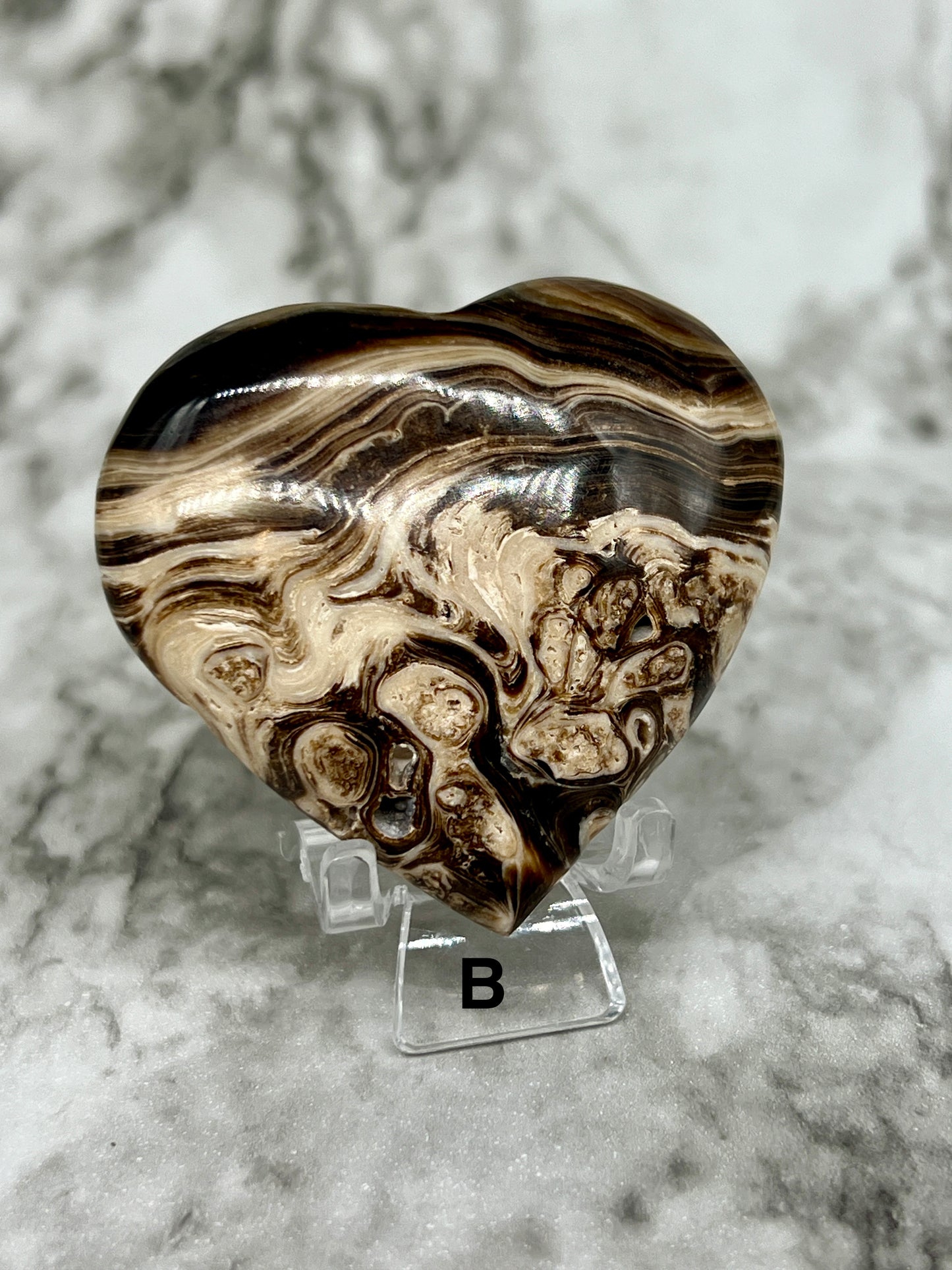 Chocolate Calcite Heart