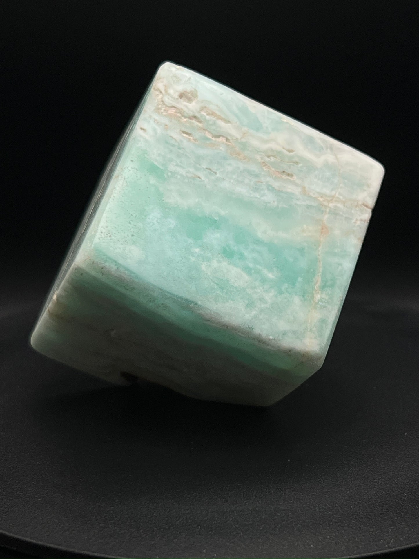 Blue Aragonite Cube Carving