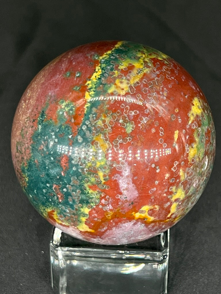 Orbicular Ocean Jasper Sphere