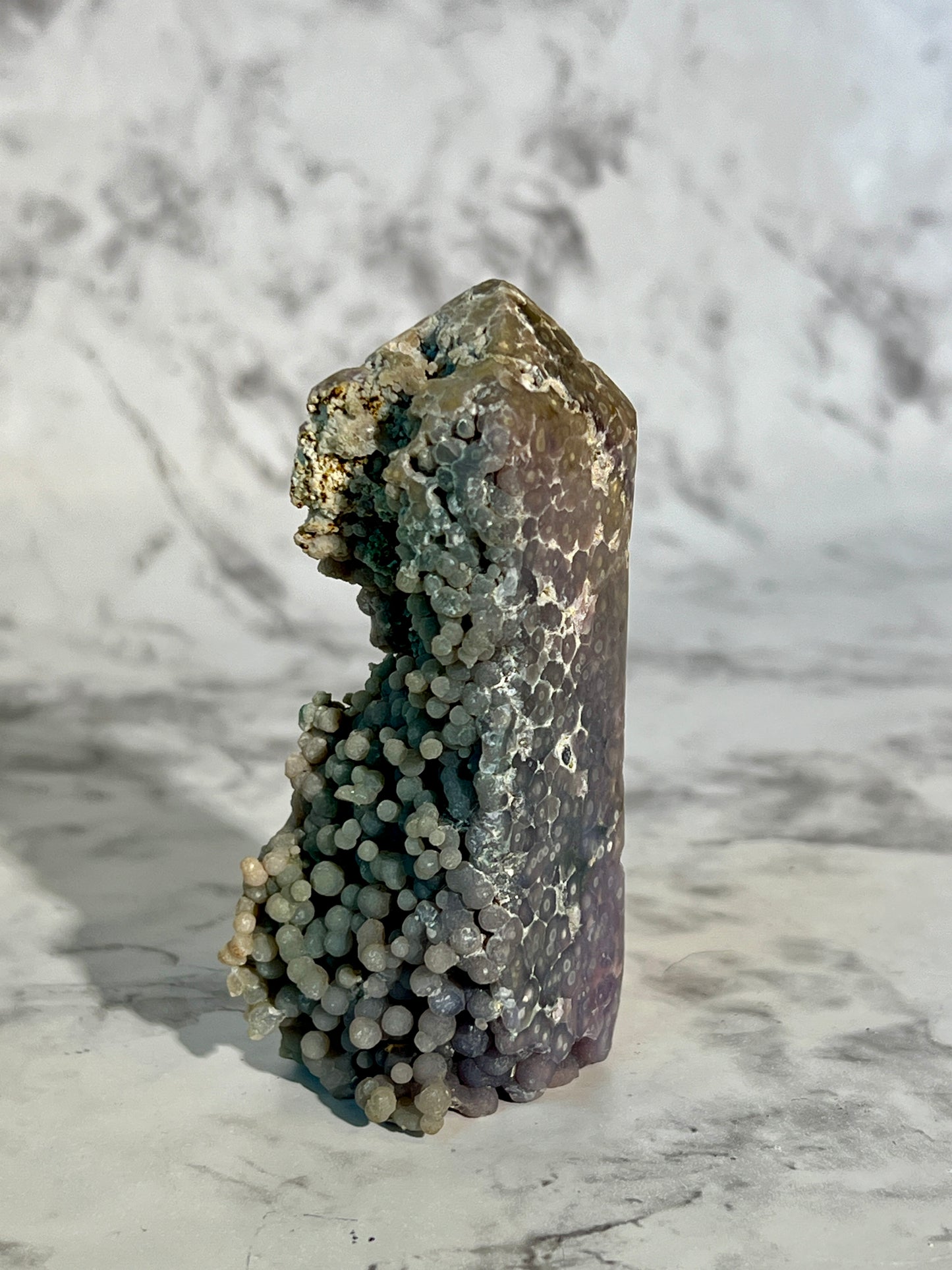 Grape Agate Specimen Tower