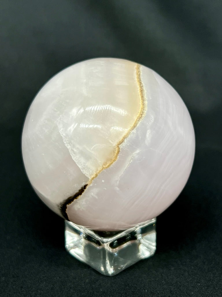 UV-Reactive Smokey-Pink Mangano Sphere