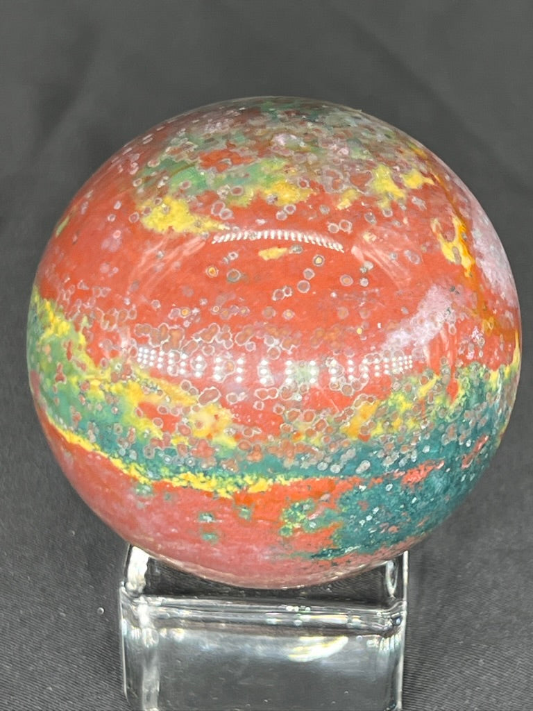 Orbicular Ocean Jasper Sphere