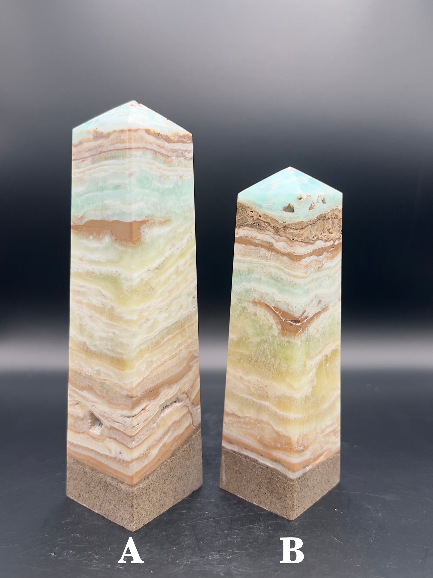 Caribbean & Lemon Calcite Tower