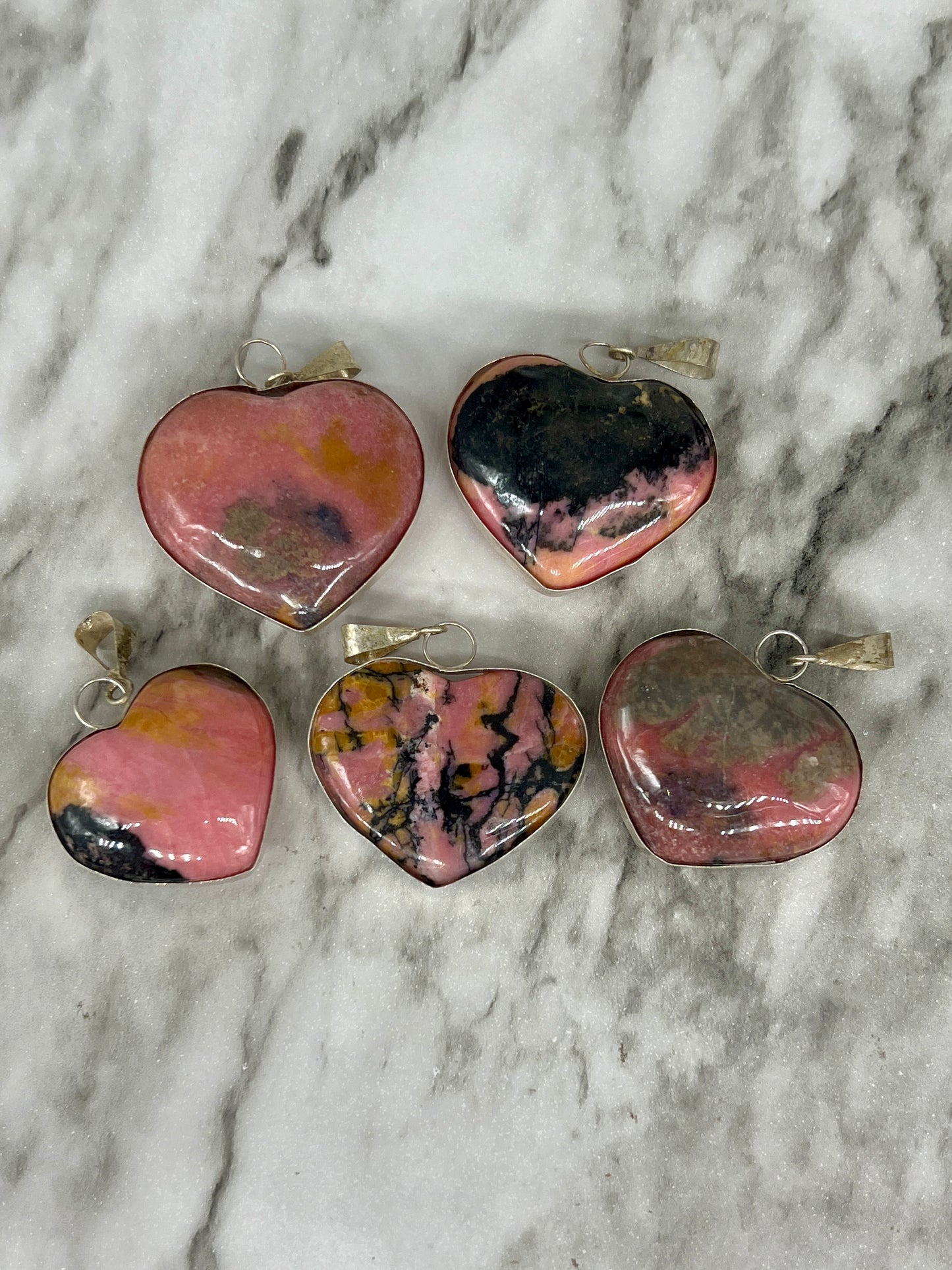 Rhodonite Heart Pendant