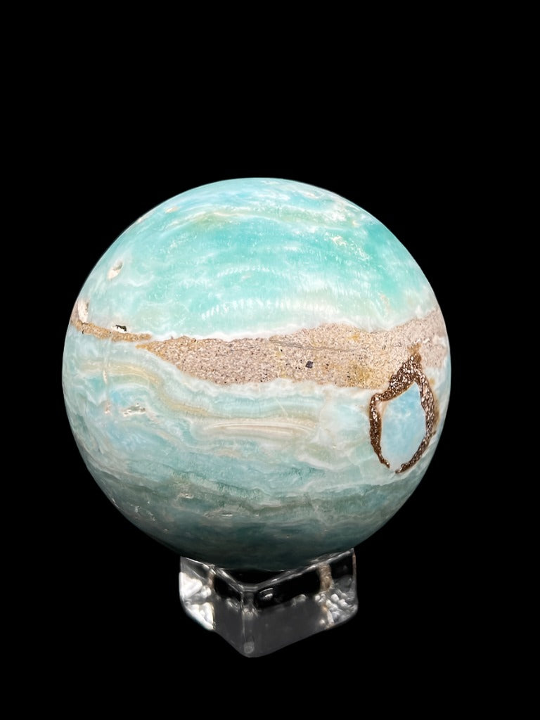 Blue Aragonite & Smithsonite Sphere