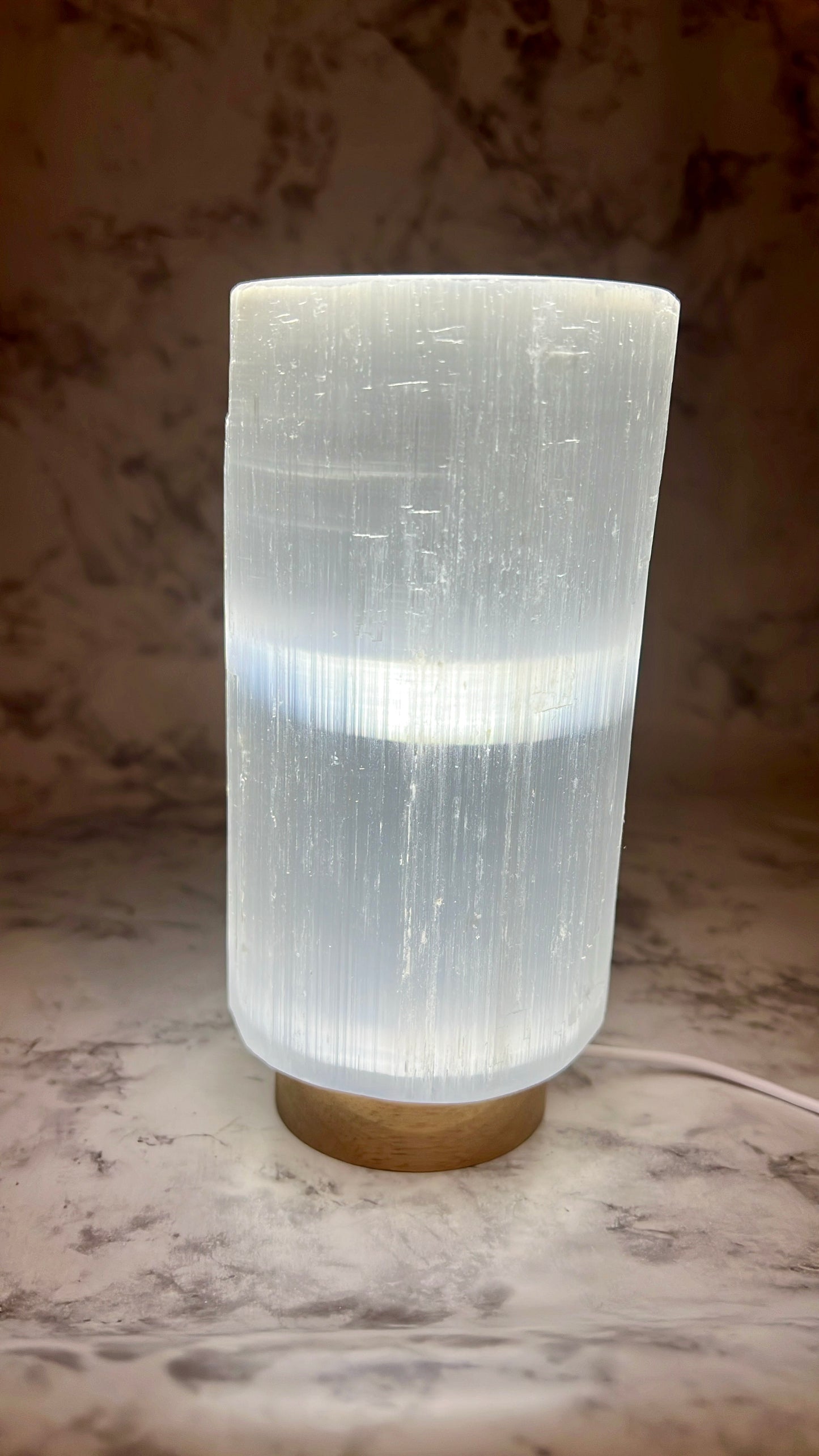 Selenite Candle Holder (or lamp)