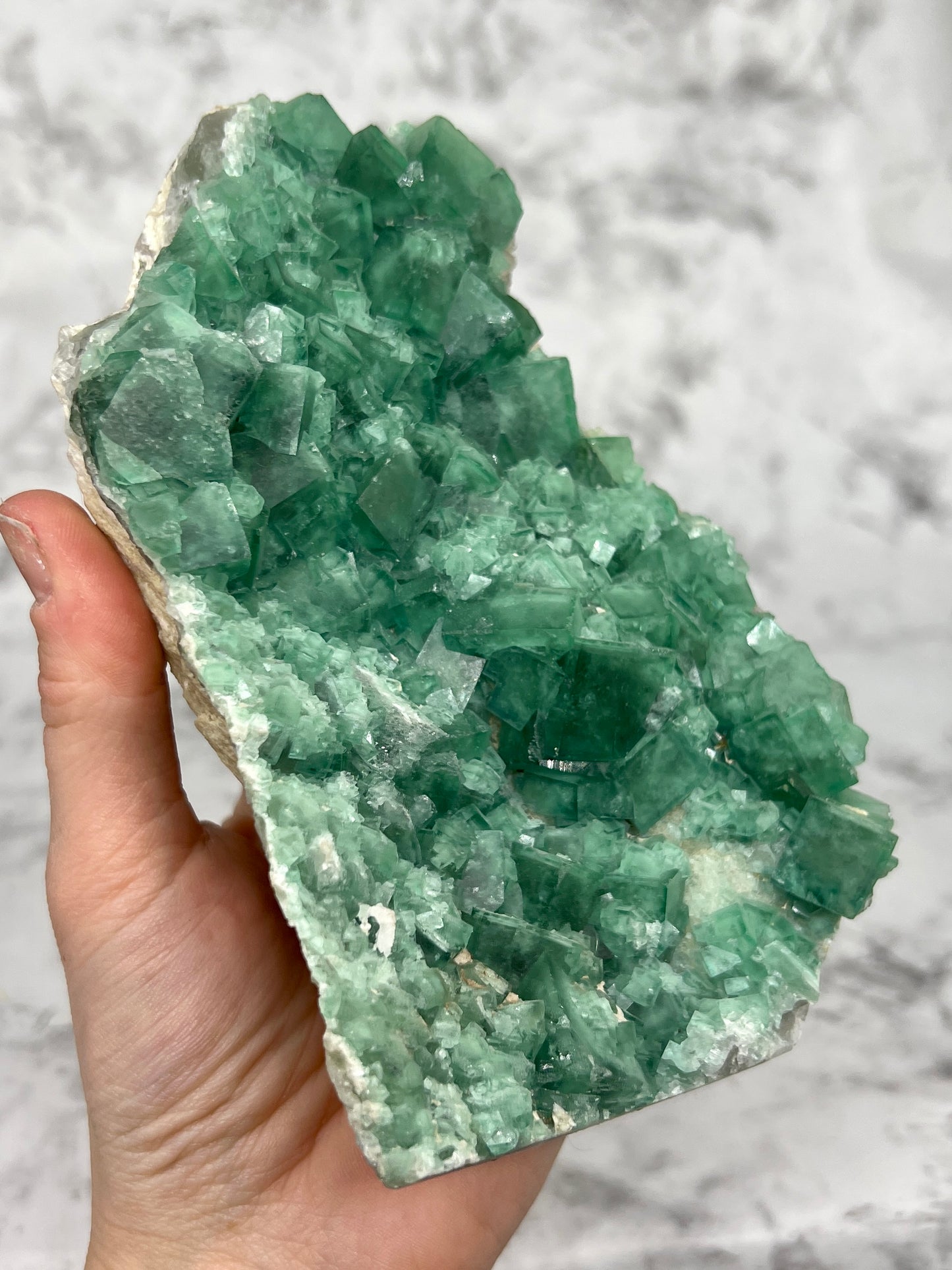 Raw Green Heliofluorite Specimen