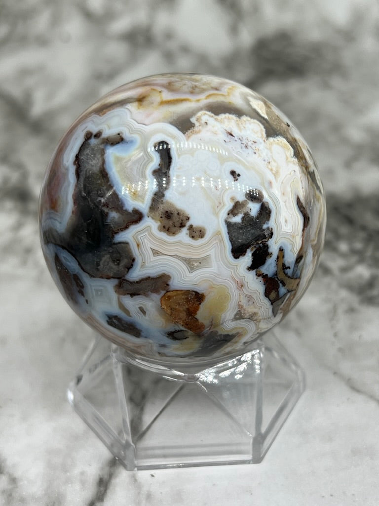 Mexico Crazy Lace Agate Sphere