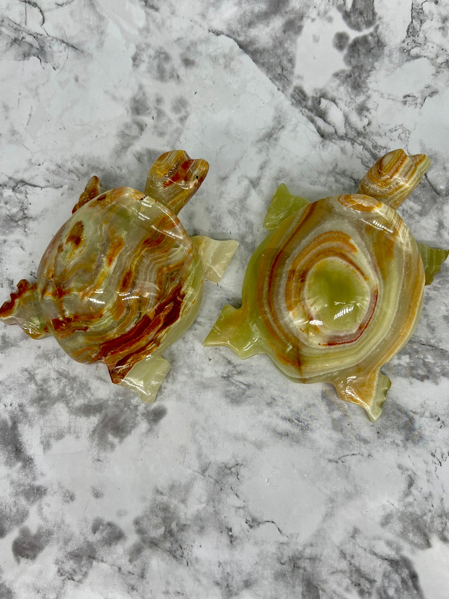 Green Onyx Turtle Carving