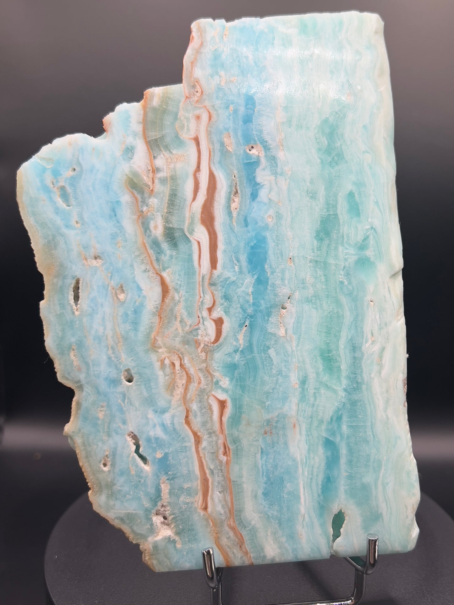Blue Aragonite & Smithsonite Slab / Freeform
