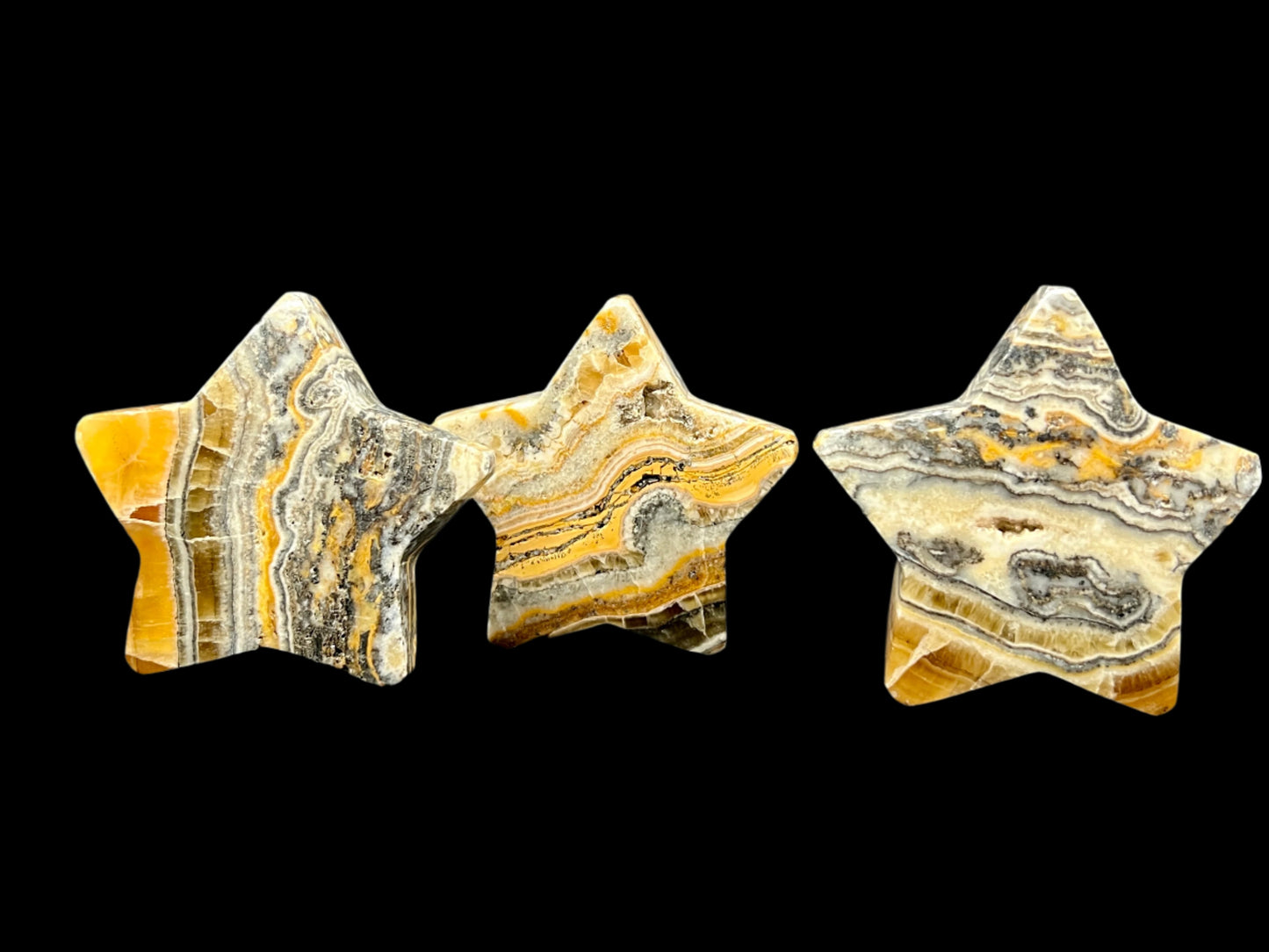 Bumblebee Calcite Star Carving
