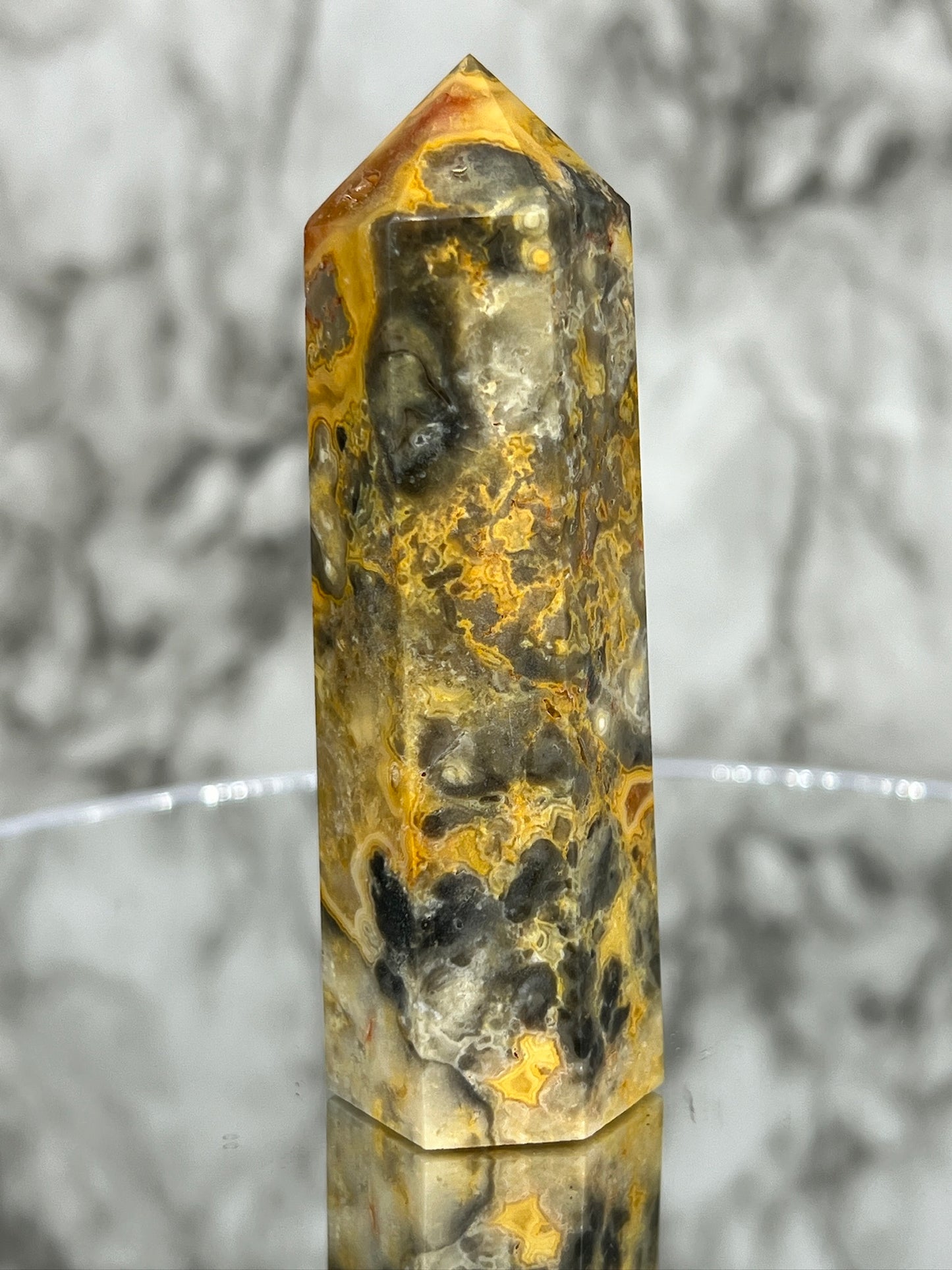 Yellow Crazy Lace Agate Point