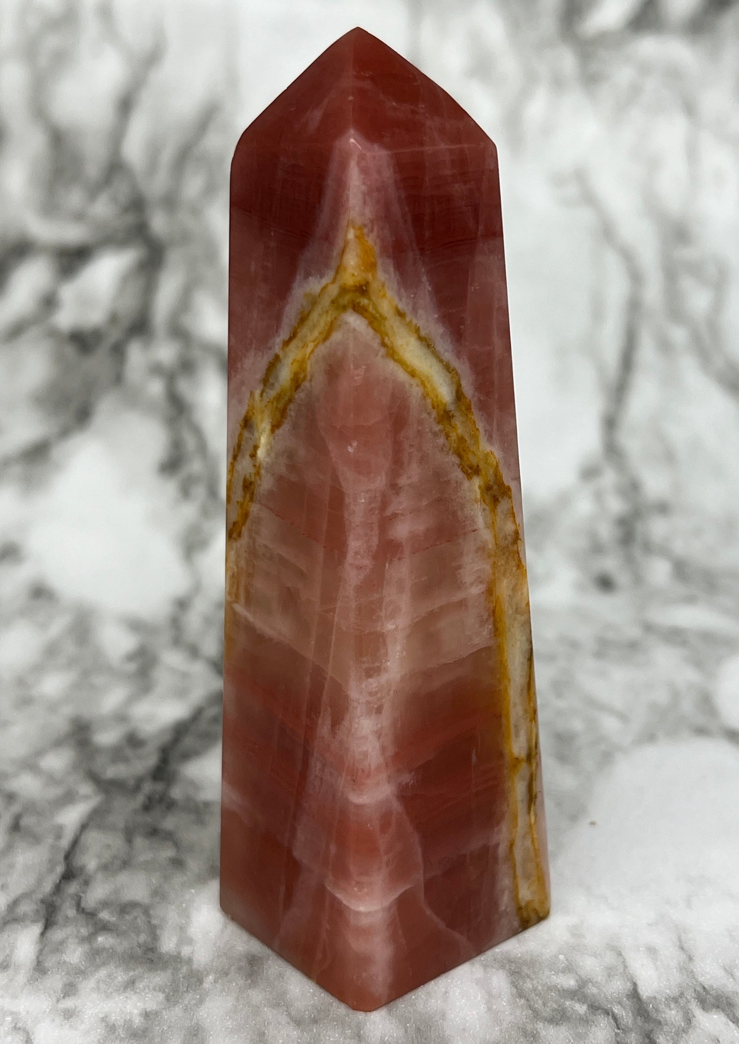 Rose Calcite Tower