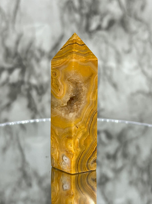 Yellow Crazy Lace Agate Point