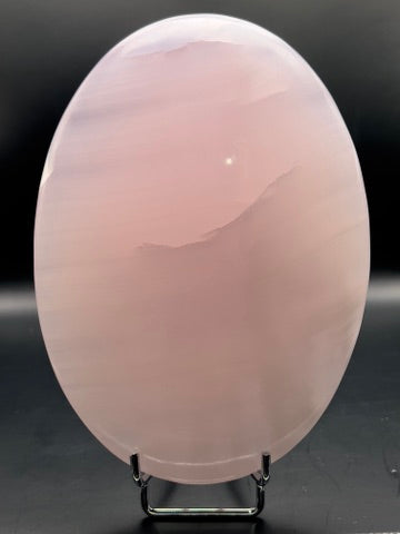 UV-Reactive Pink Mangano Extra Large Palm Stone